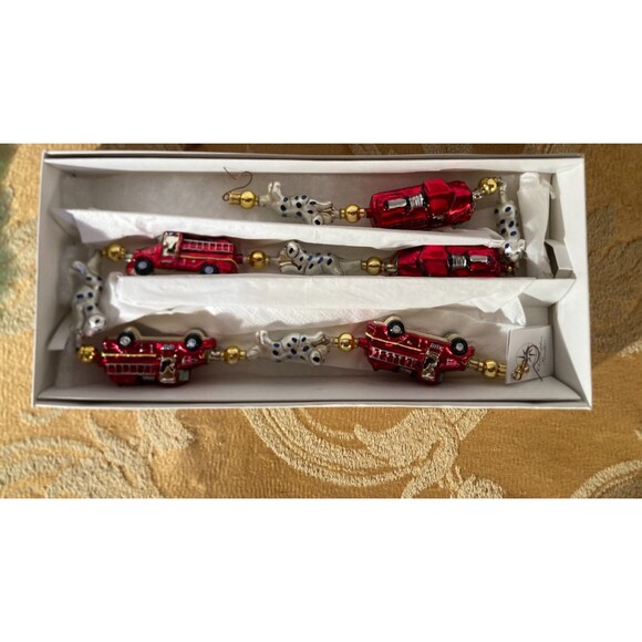 Christopher Radko Ruff N' Ready Garland 2001 Dalmatians Firetrucks Holidays - Picture 4 of 9